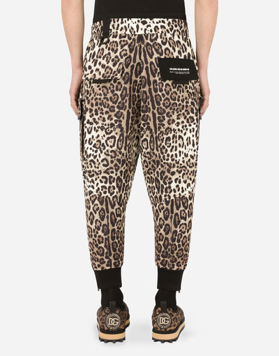 Dolce & Gabbana Leopard-print jogging pants with patch embellishment outlook