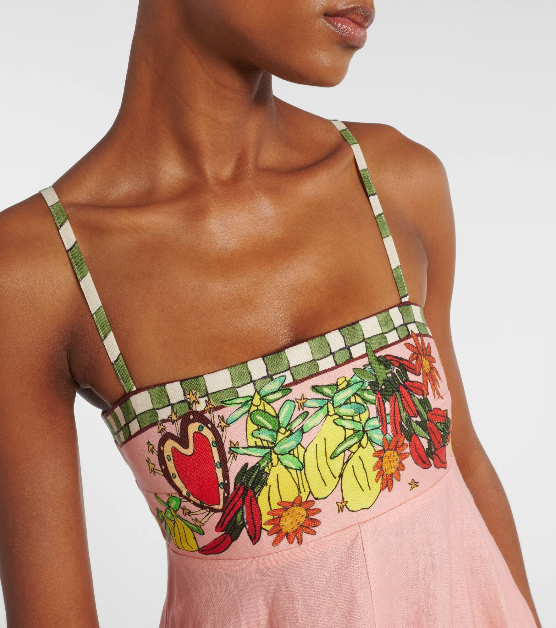 x Greg Sindel Contessa printed linen maxi dress - 4