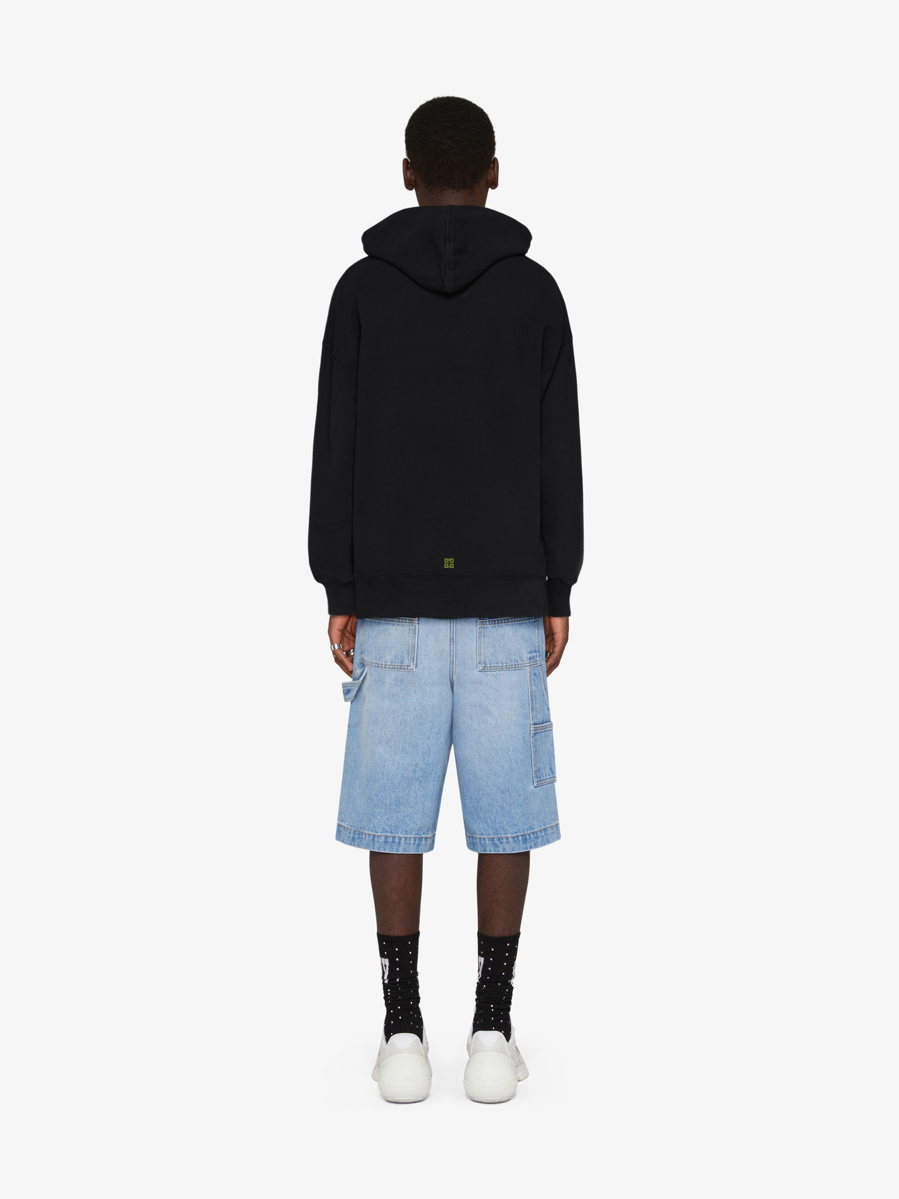 SLIM FIT HOODIE IN COTTON WITH GIVENCHY CIRCLE PRINT - 4