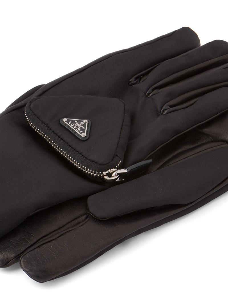 pouch-detail logo gloves - 2