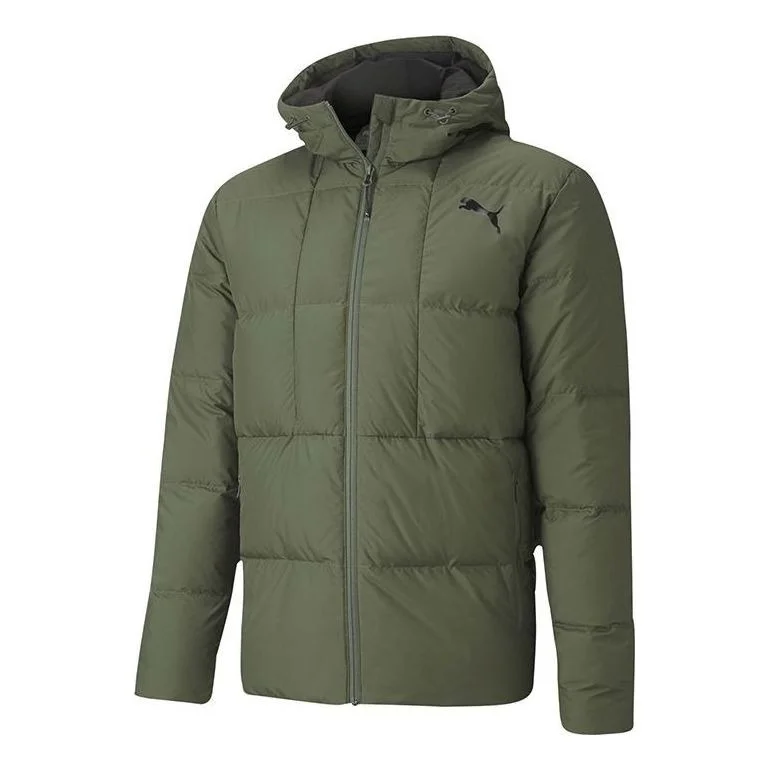 PUMA Essentials Down Jacket 'Green Black' 585534-64 - 1