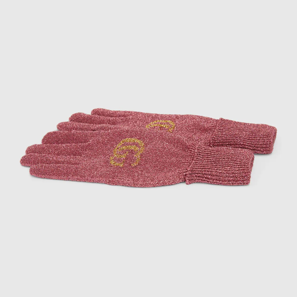 Double G lamé jacquard gloves - 2