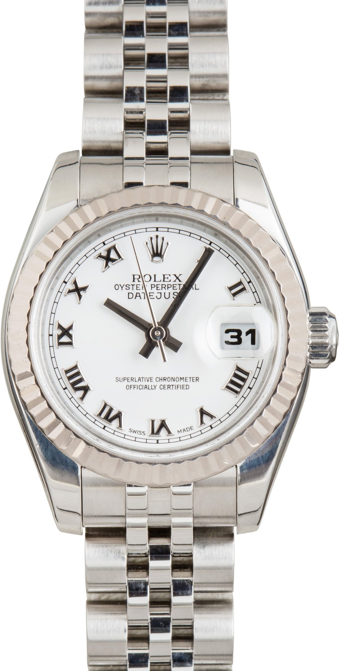 Used Rolex Datejust 179174 White Roman Dial - 1