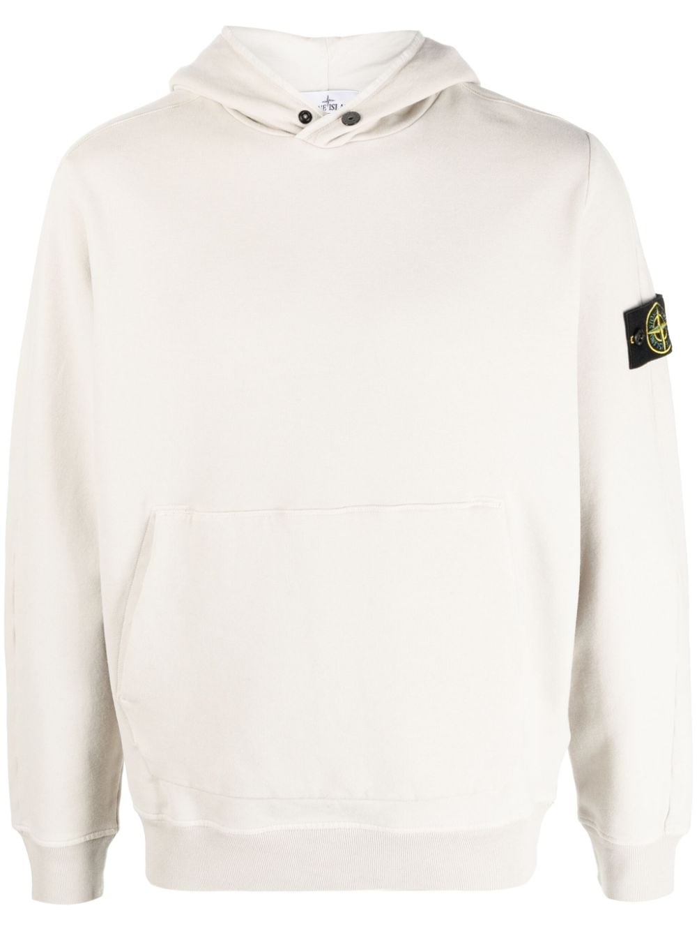 logo-patch cotton hoodie - 1