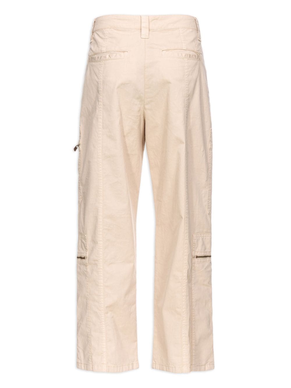 multiple-pocket pleated straight-leg trousers - 3