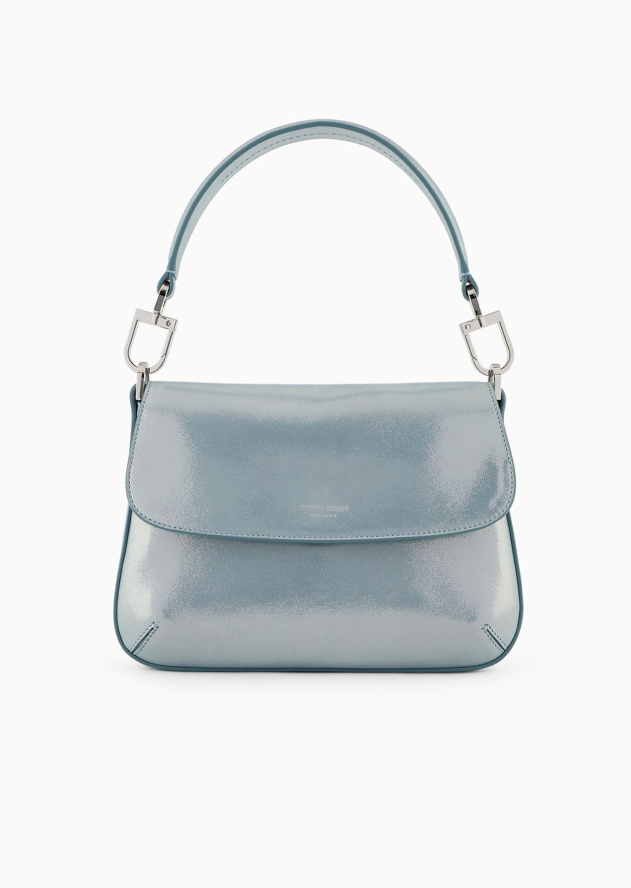 La Prima Soft small baguette bag in shiny nubuck - 1