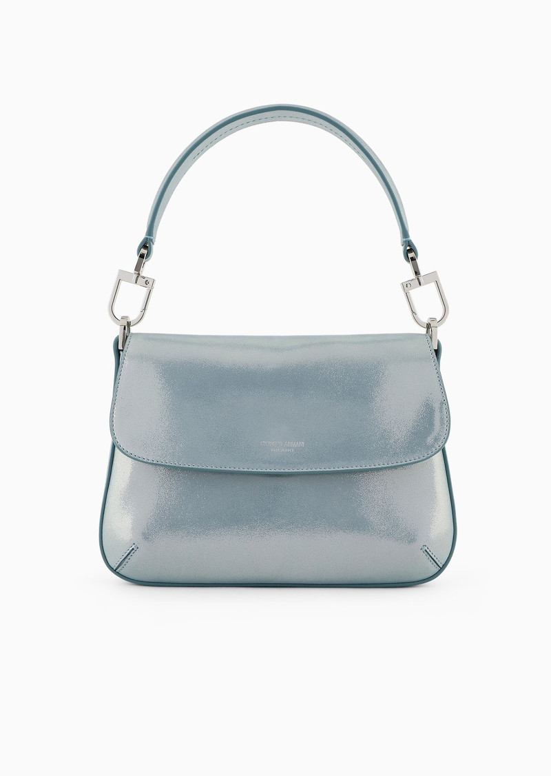 La Prima Soft small baguette bag in shiny nubuck 1