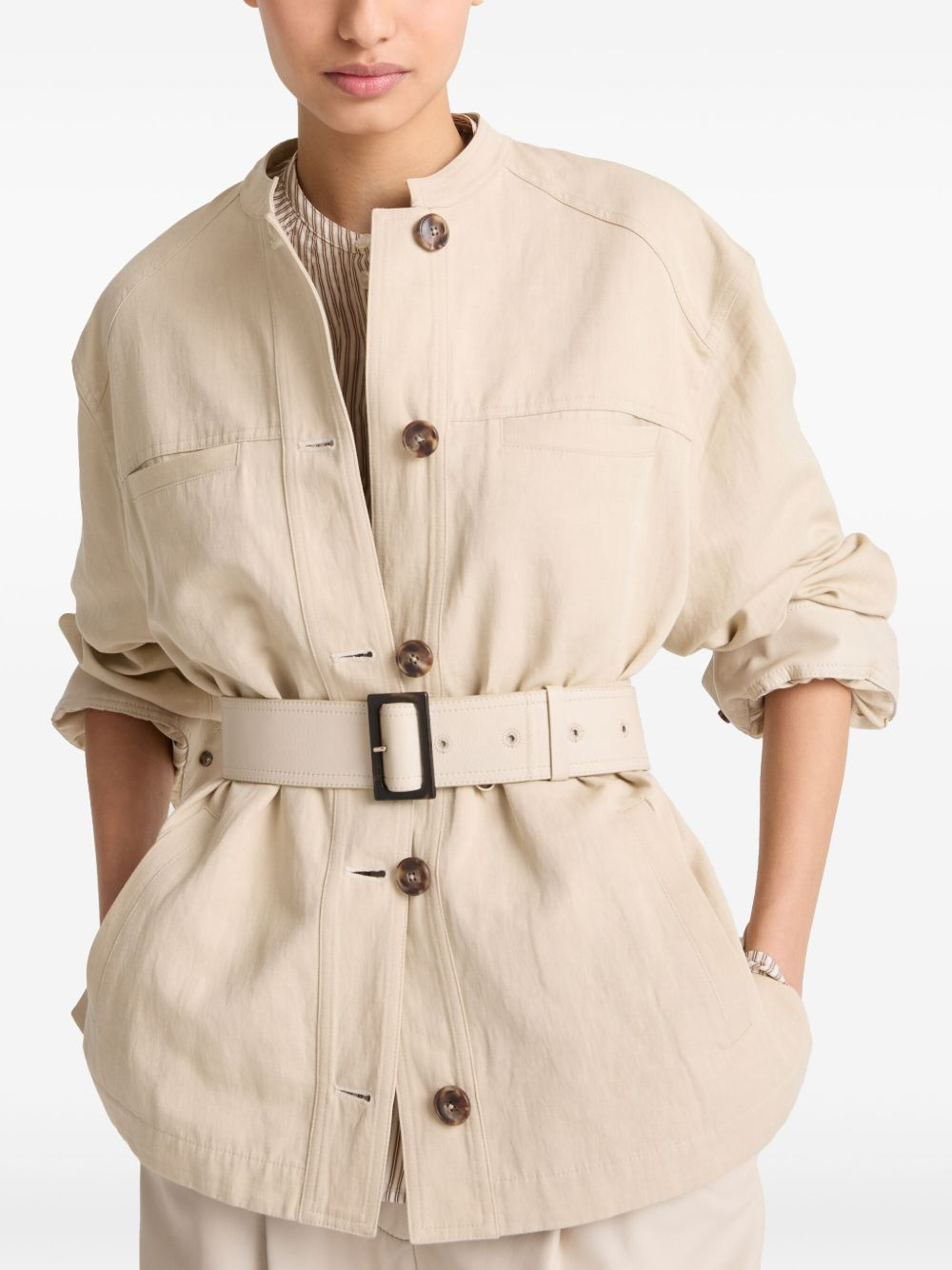 belted jacket - 3