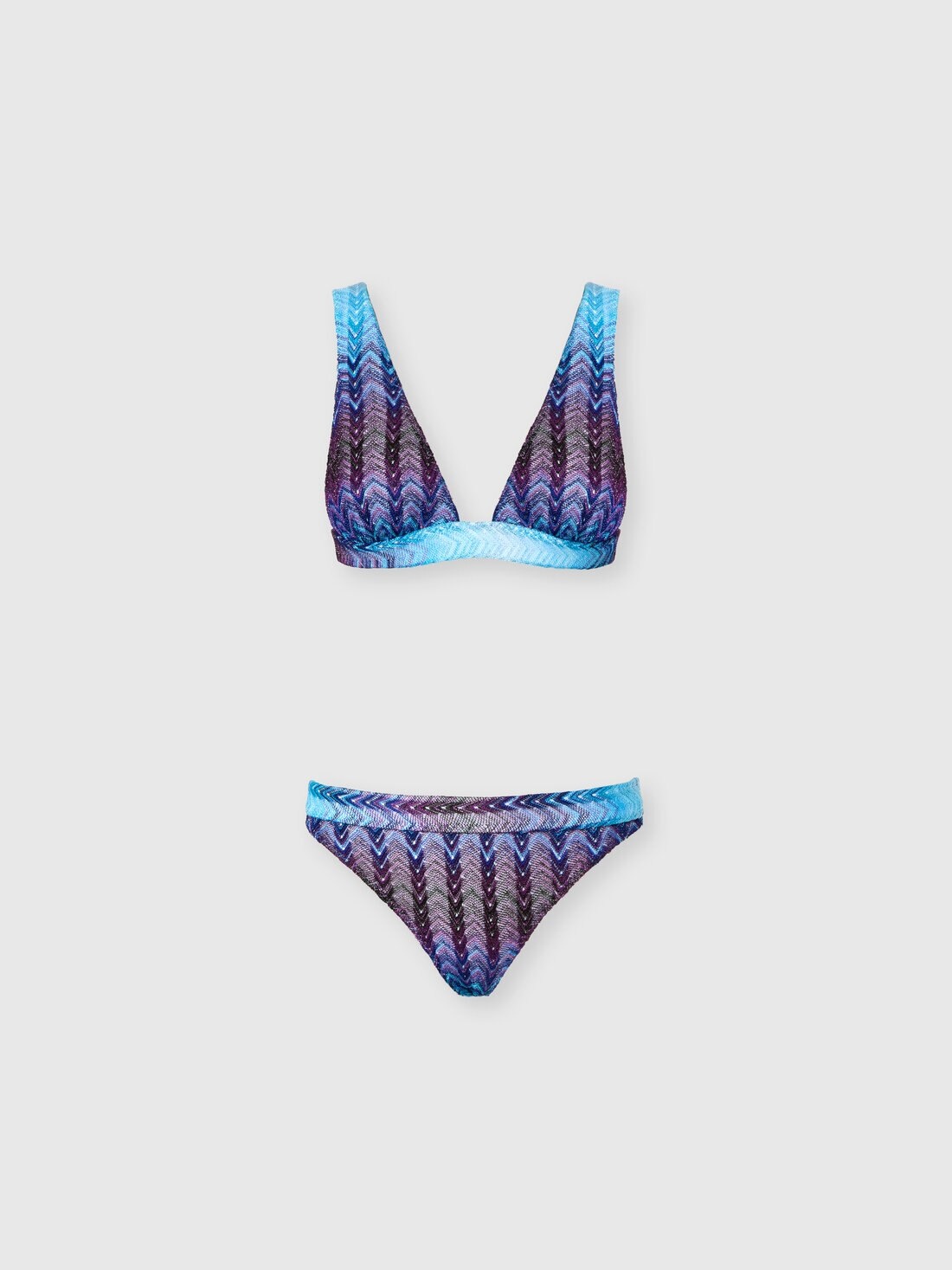 Zig zag pattern bralette bikini - 1