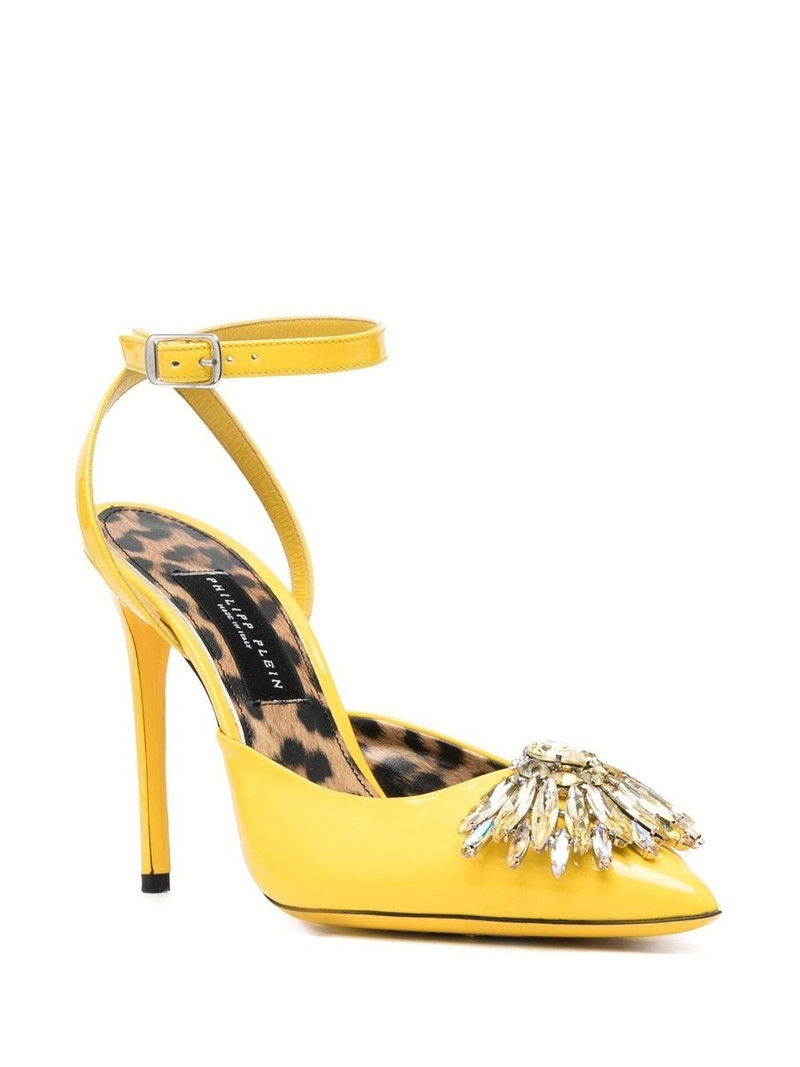PHILIPP PLEIN vernice 110mm crystal-embellished pumps outlook