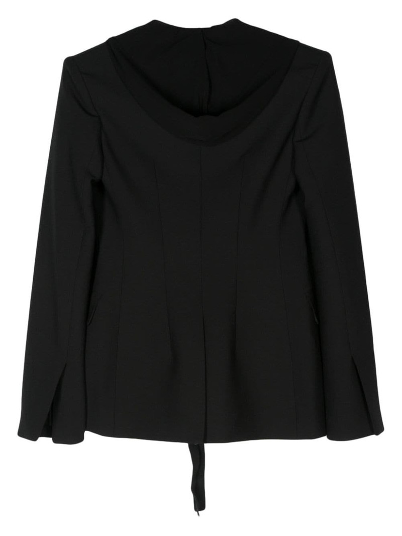 NENSI DOJAKA tie-fastening hooded blazer outlook