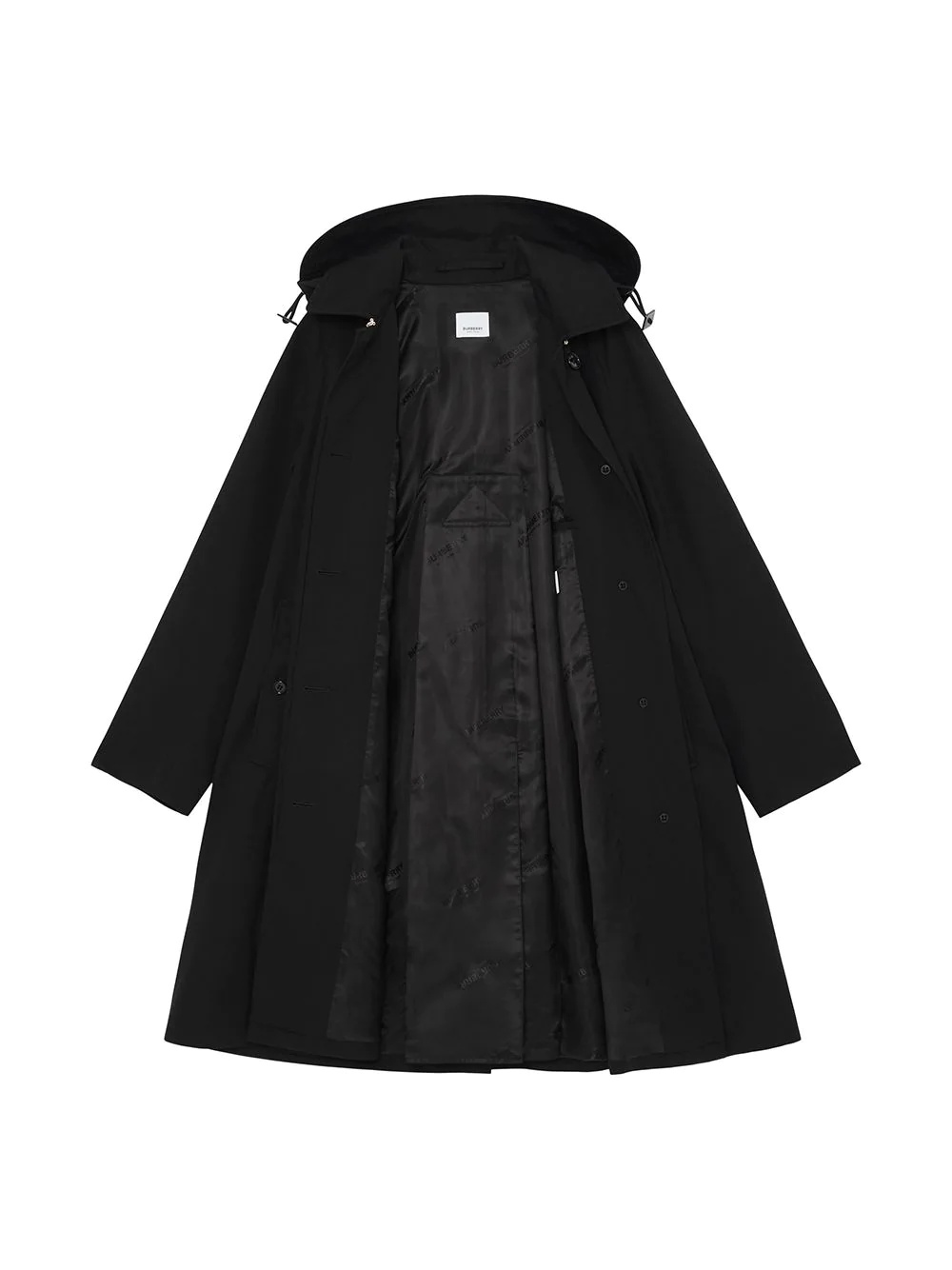 gabardine hooded car coat - 6