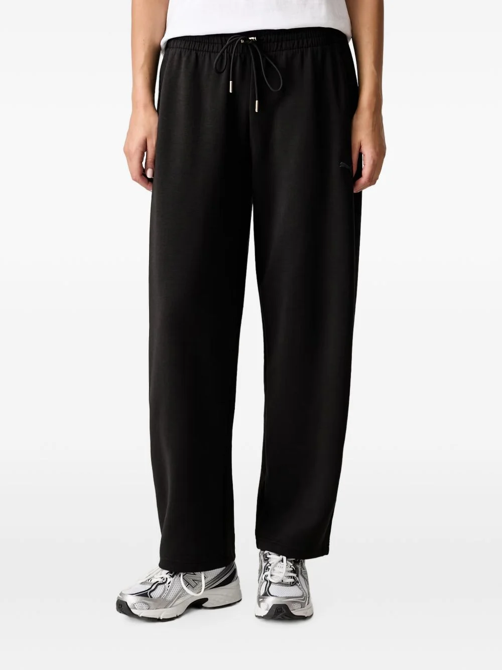 logo-embroidered drawstring track pants - 1