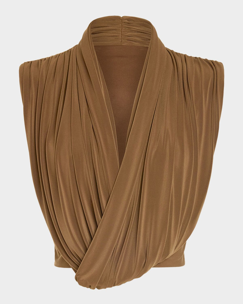 Evie Draped Jersey Crop Top 1