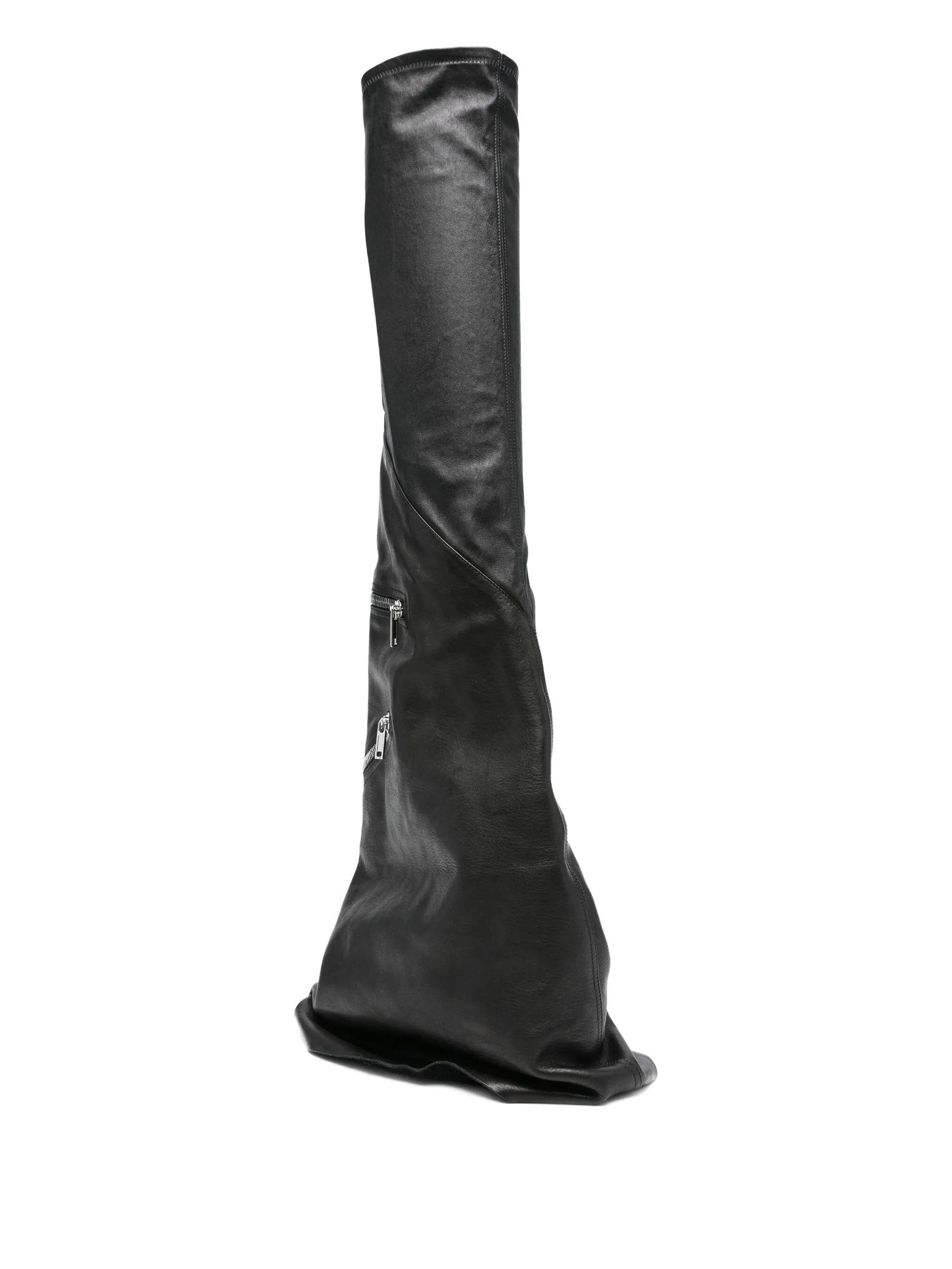 Rick Owens Cargo Fetish Sneaks Calf Leather Knee-high Boots - 3