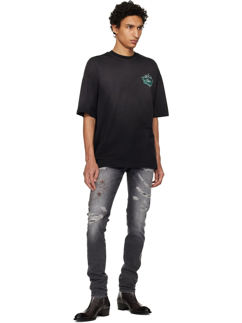 AMIRI Black Chateau Crest Oversized T-shirt outlook