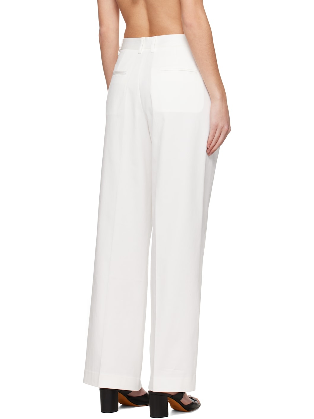 White Summer Chino Trousers - 3
