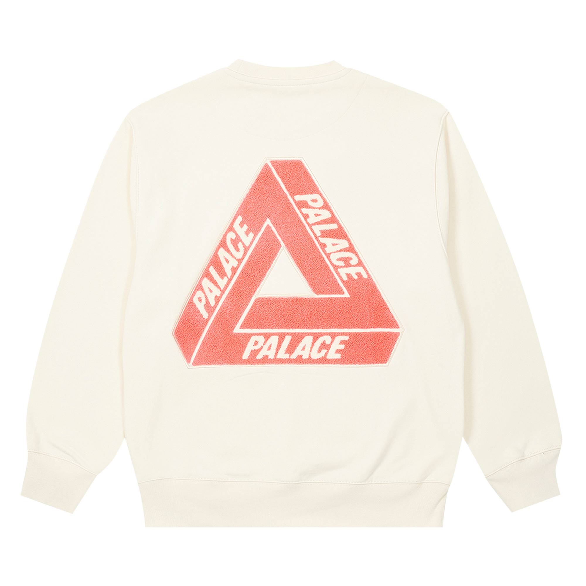 Palace Fleece Tri-Ferg Crew 'Soft White' - 2