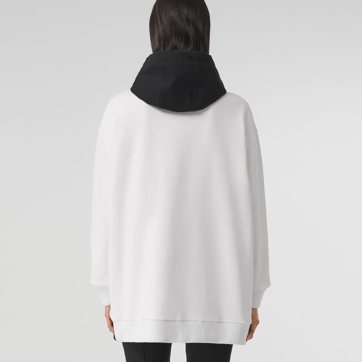 Geometric Panel Cotton Oversized Hoodie - 4