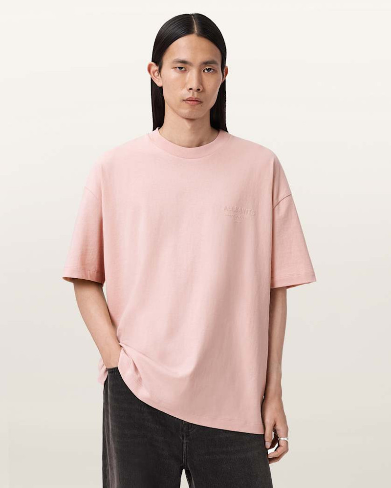 ALLSAINTS XANDER FLOCKED LOGO OVERSIZED T-SHIRT outlook