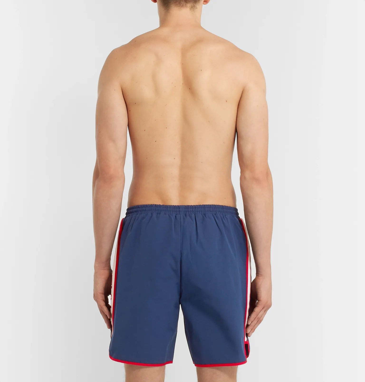 Short-Length Grosgrain-Trimmed Swim Shorts - 4