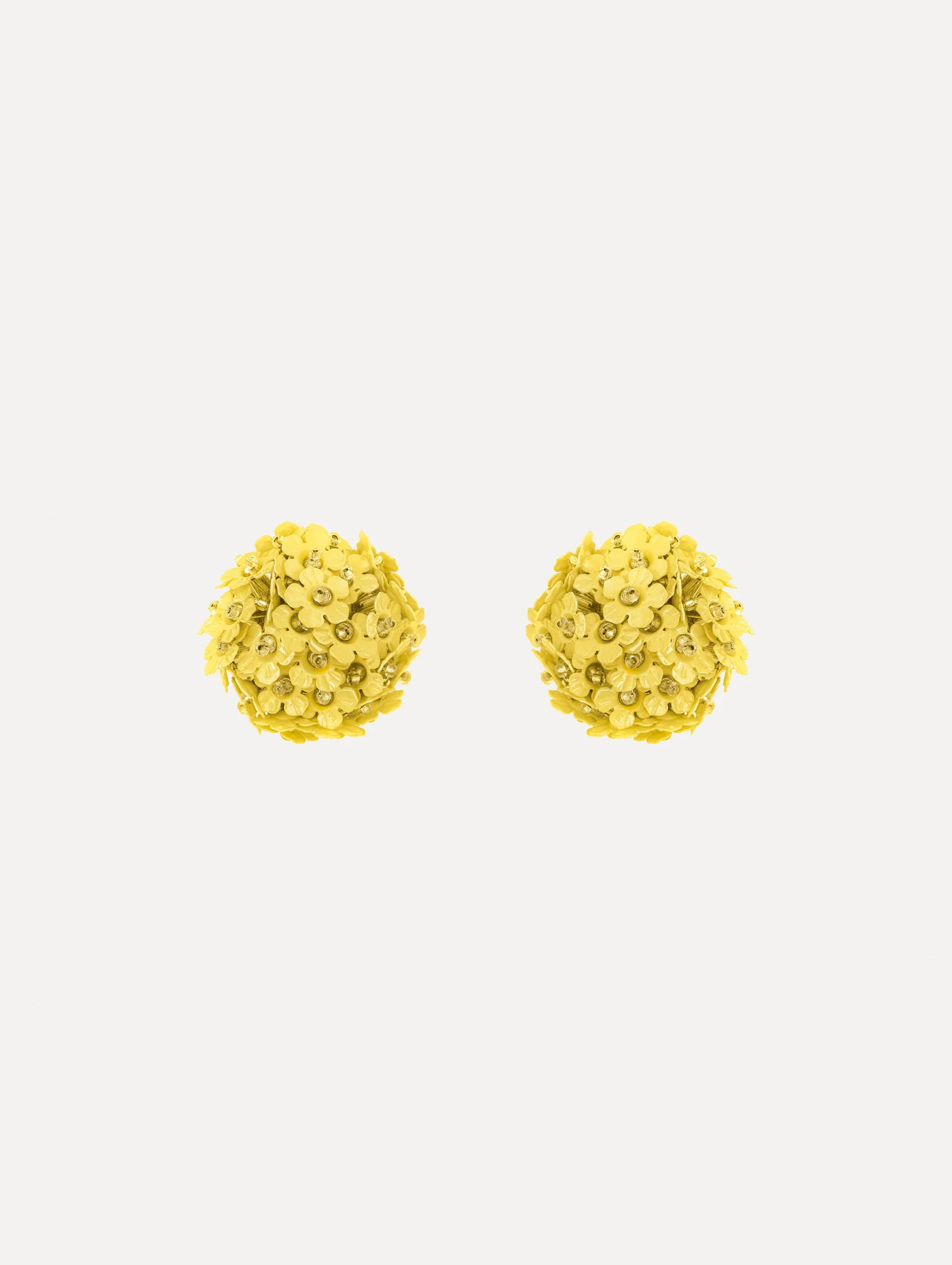 FLOWER POMPOM SMALL EARRINGS - 1