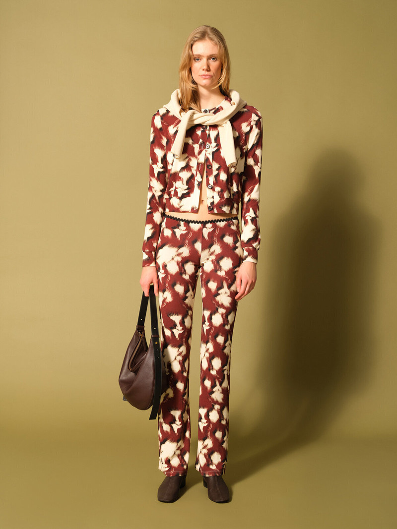 SIEDRÉS Flo Printed Jersey Flare Pants multi outlook