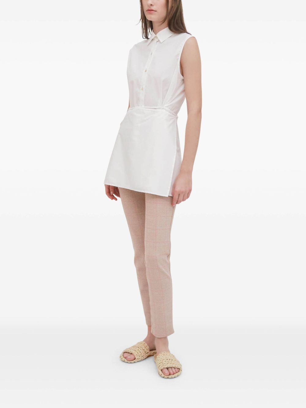 sleeveless asymmetric shirt - 3