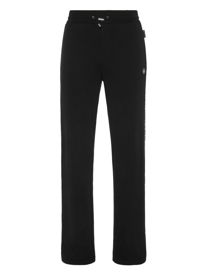 logo-tape fleece track pants 1