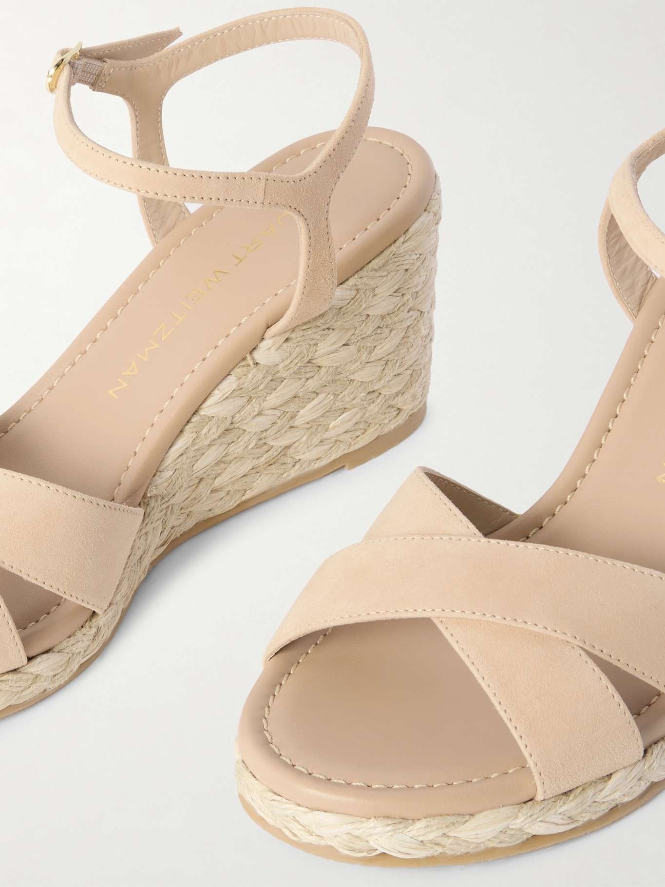 Dayna suede espadrille wedge sandals Beige - 4