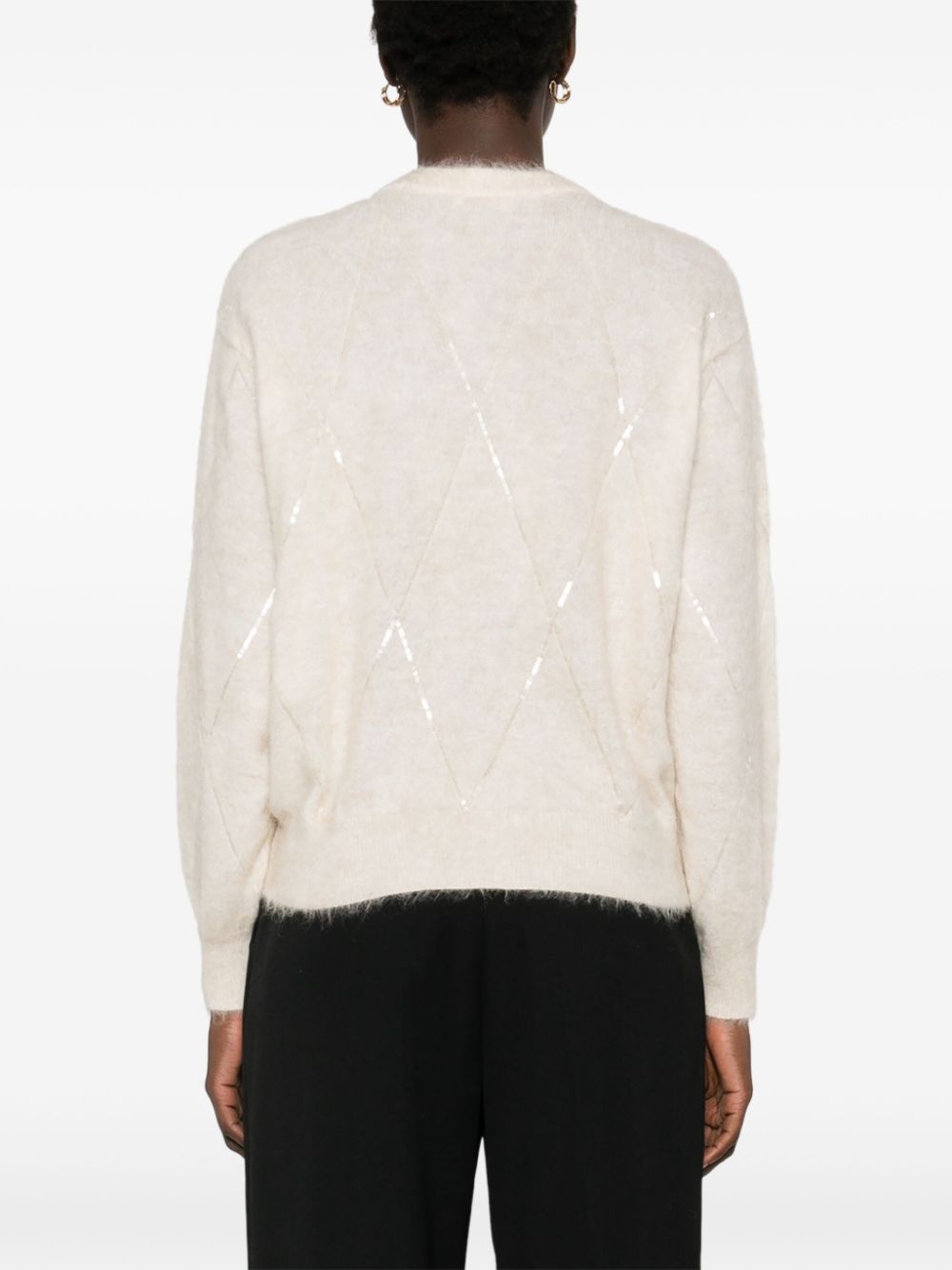 sequin-embellished sweater - 4