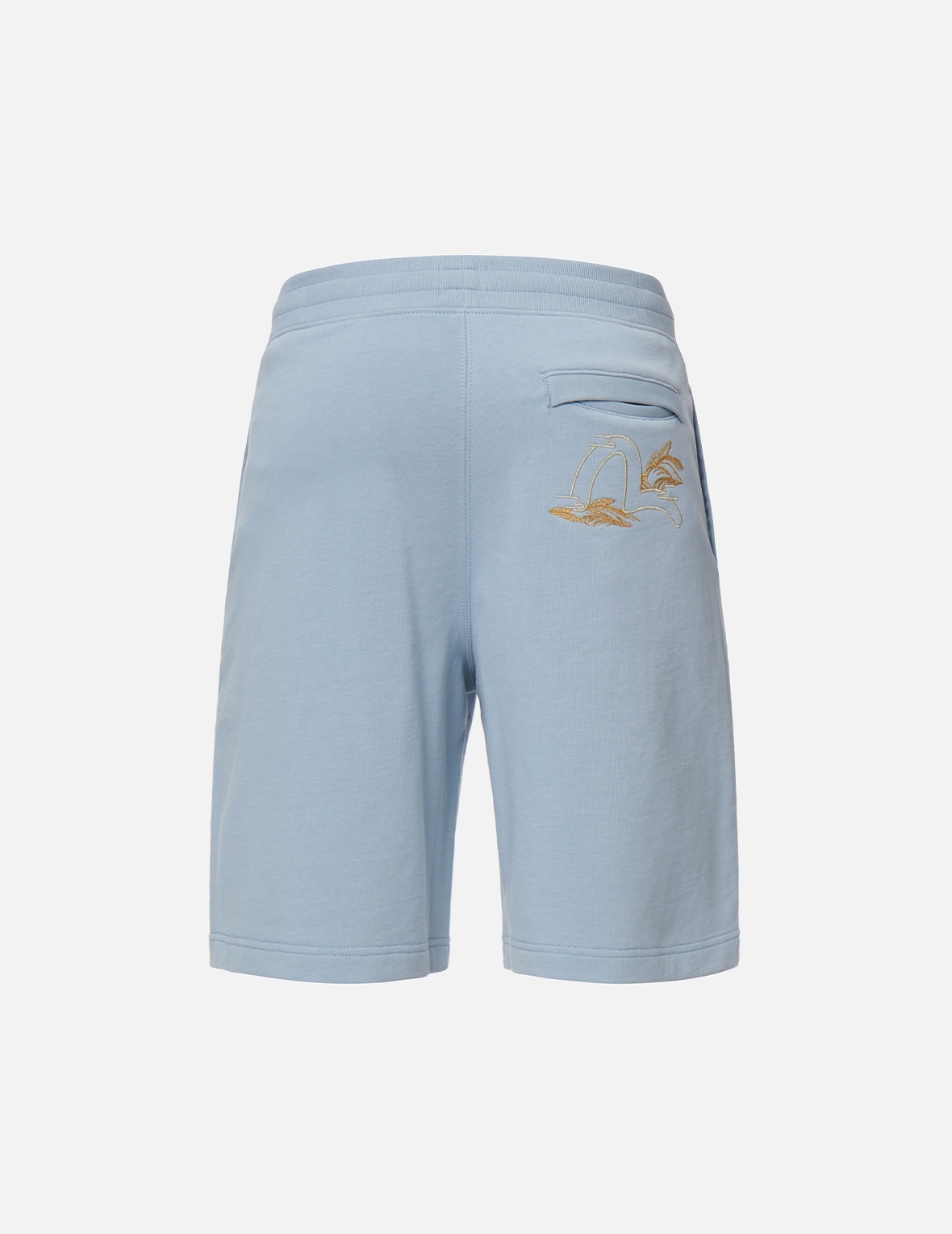 JAPANESE ART SEAGULL EMBROIDERED SWEAT SHORTS - 2