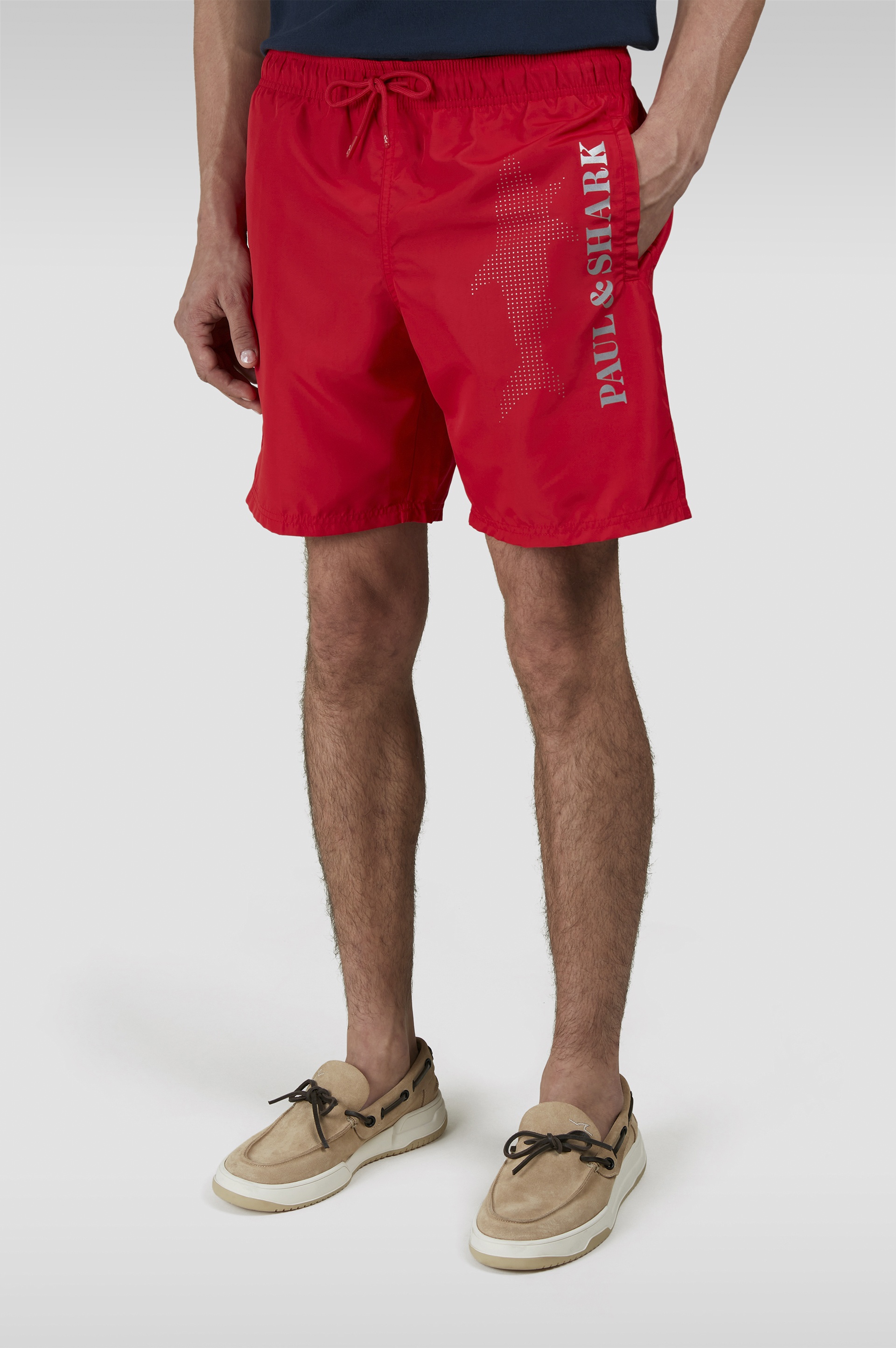 SWIM SHORTS WITH REFLECTIVE LOGO PRINT - 6