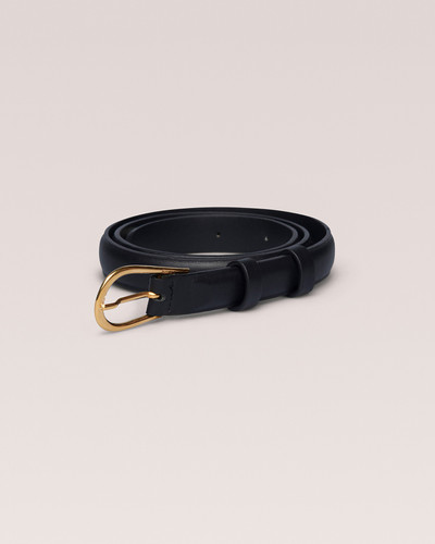 Nanushka MAO - Vegan nappa leather slim belt - Black outlook
