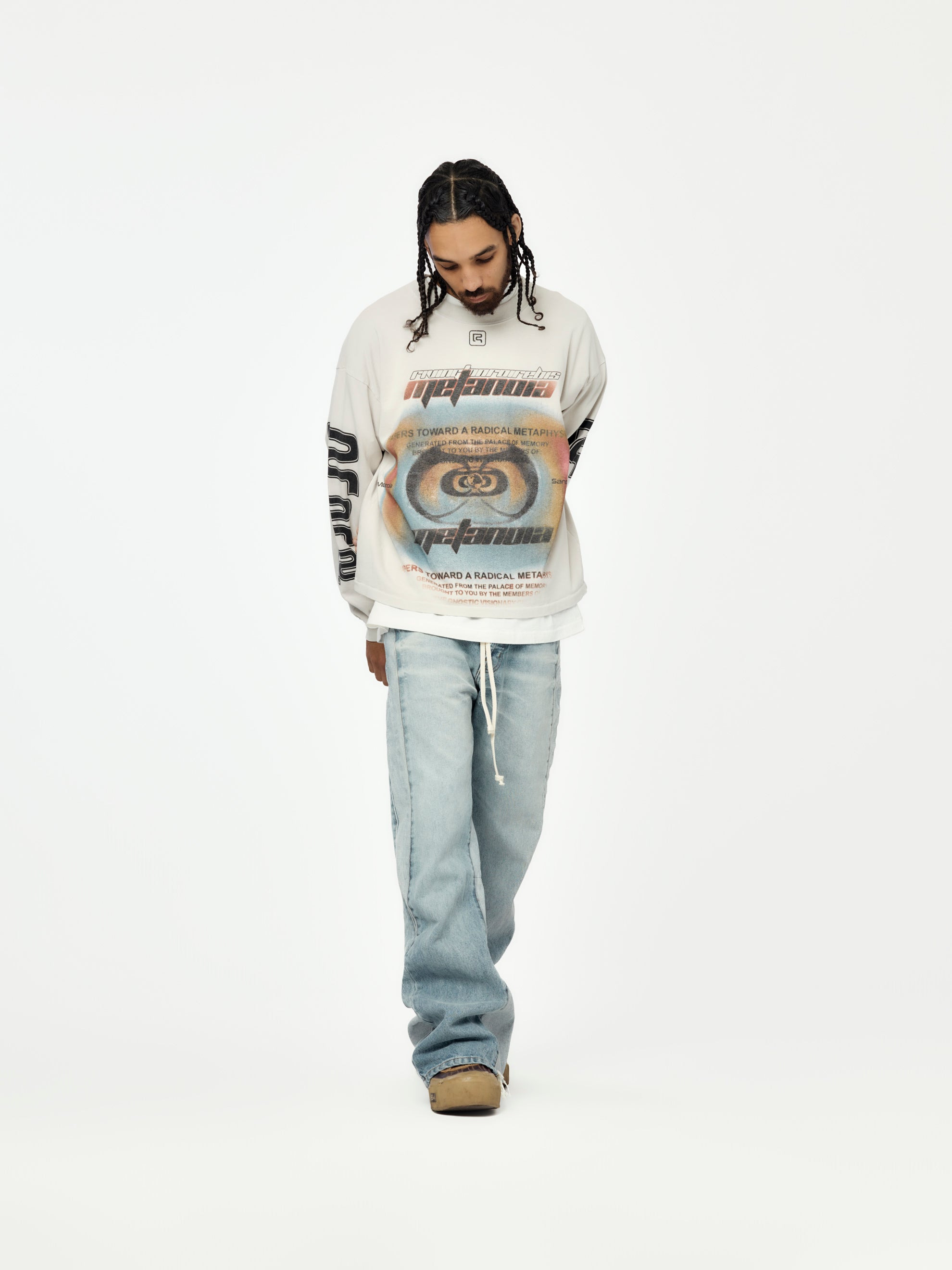 DIVINITY PAPER GARDEN LS TEE (LIGHT GREY) - 4