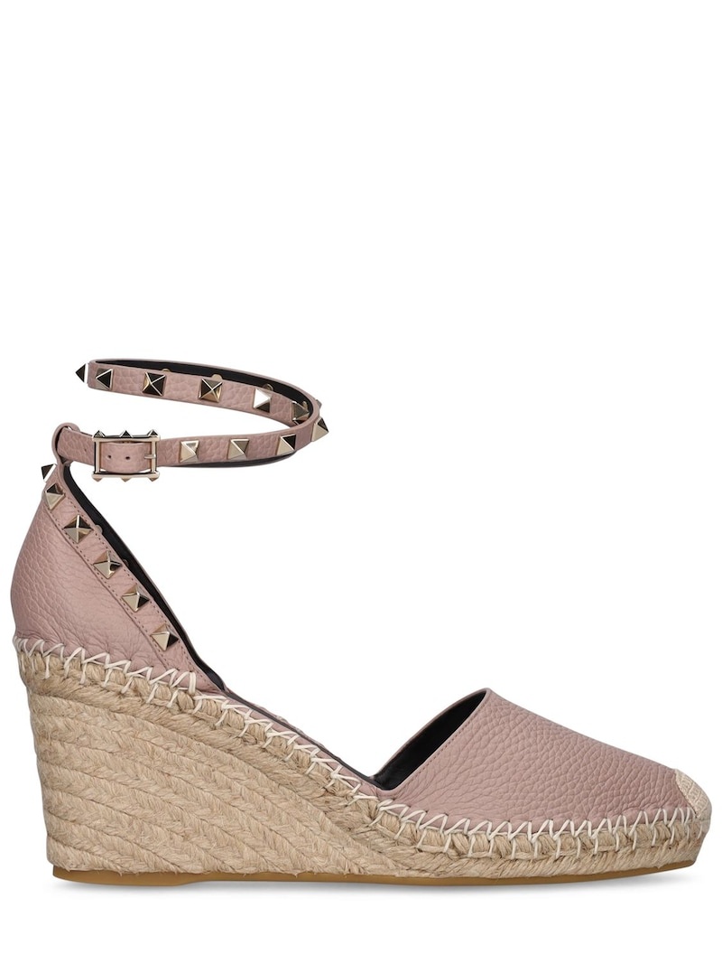 85mm Rockstud leather wedges - 1