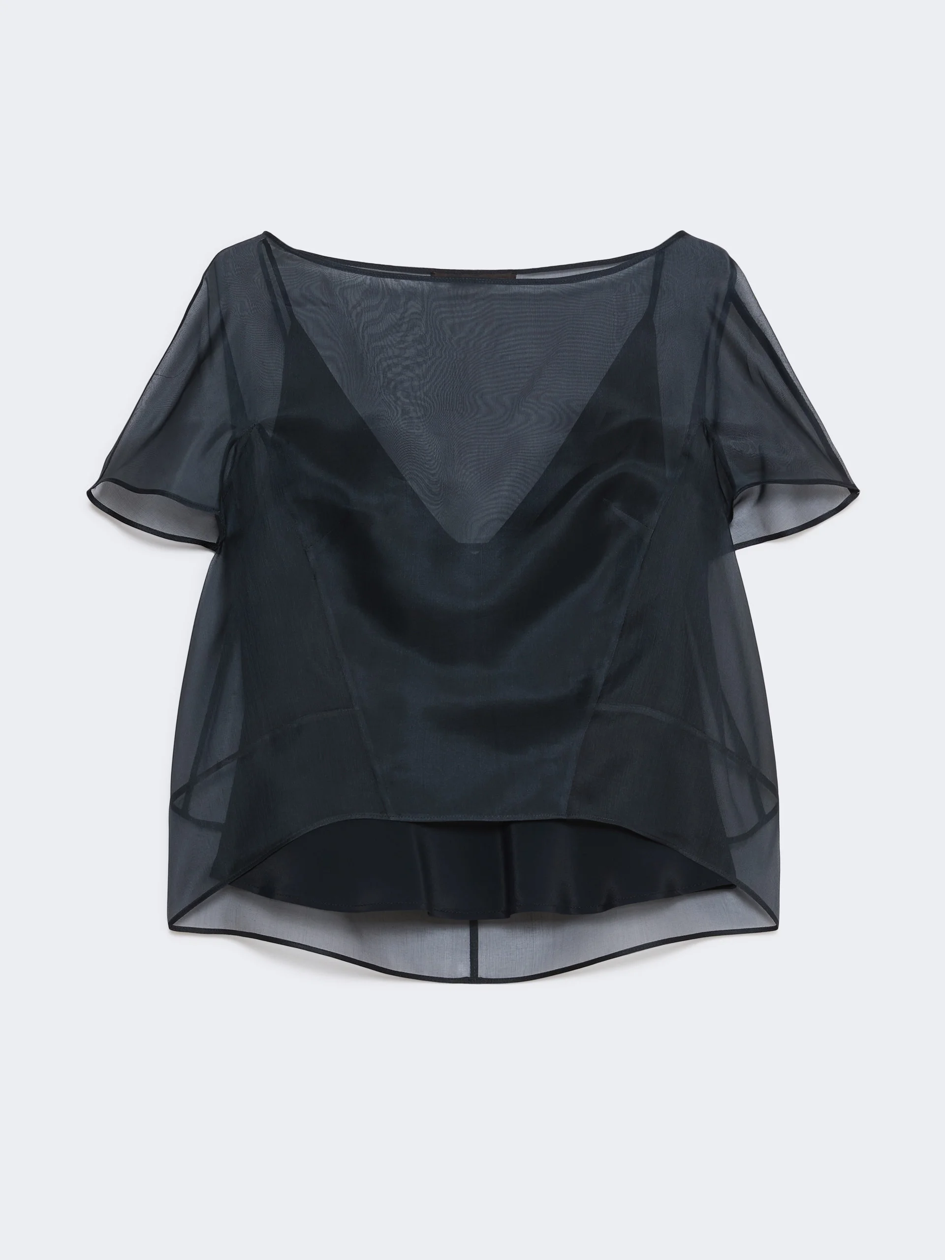 MELA Boxy, silk organza blouse - ULTRAMARINE - 1