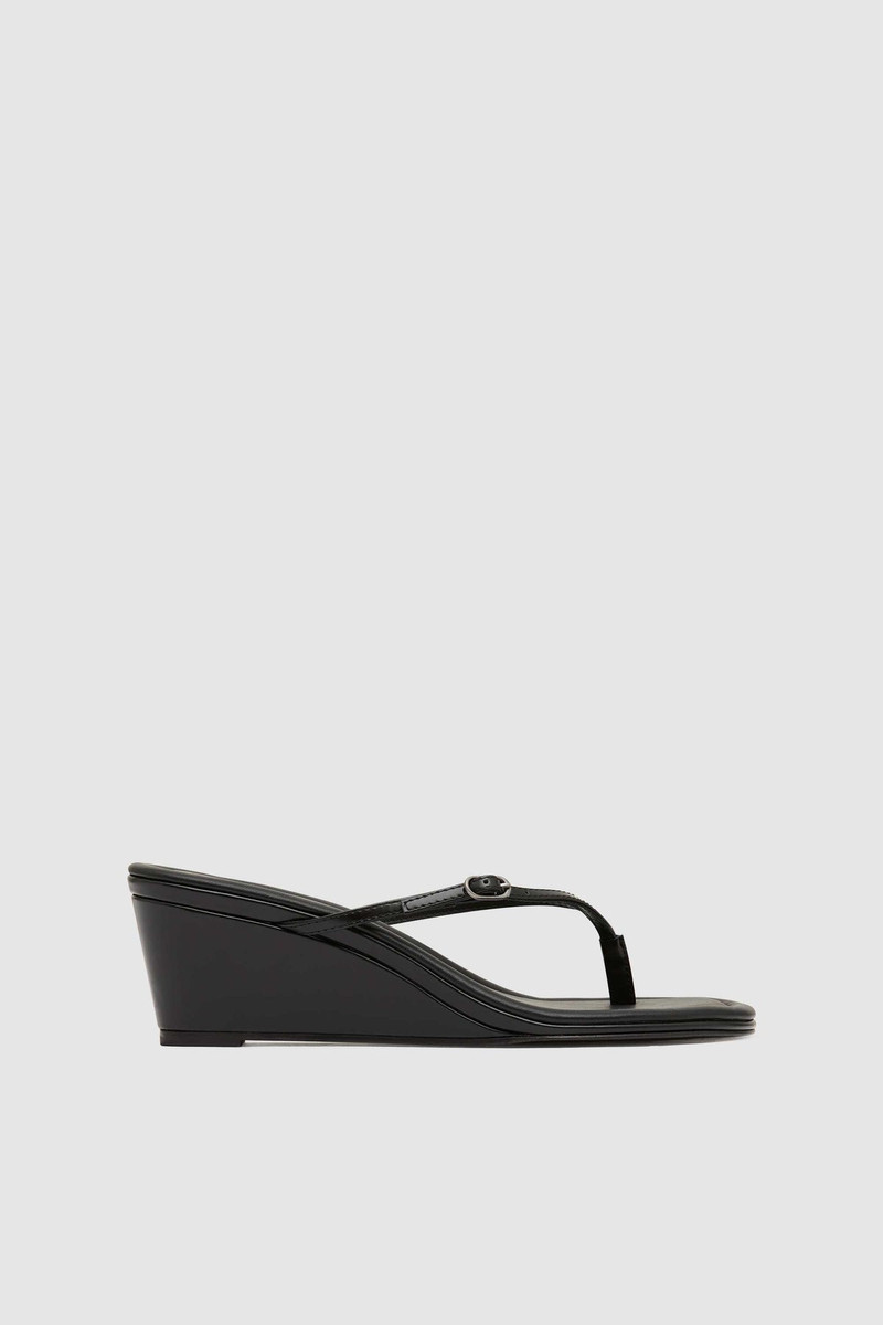 Petit Belt Thong Wedge - Black 1