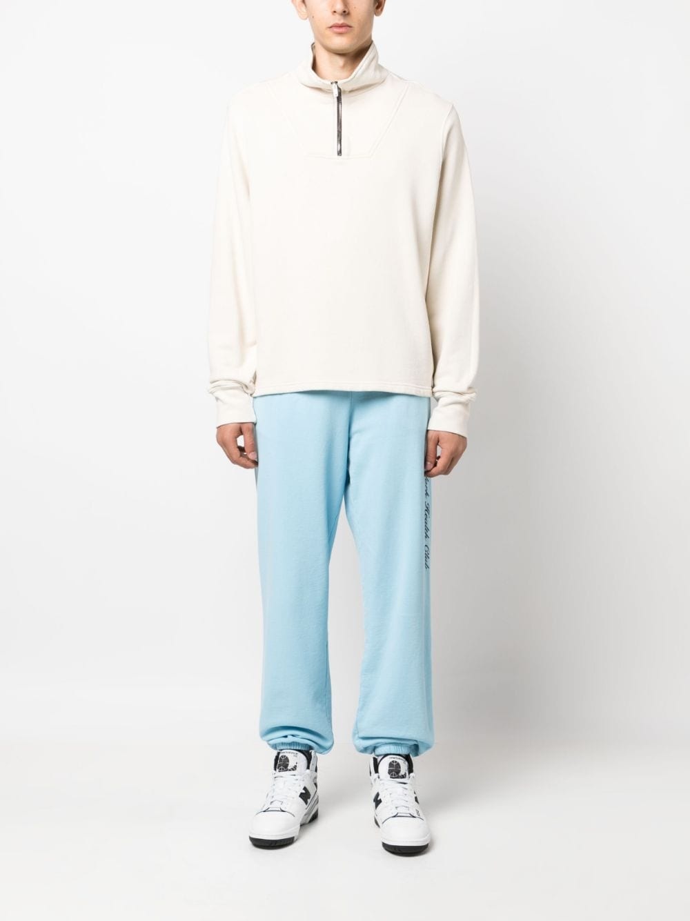 logo-print cotton track pants - 3