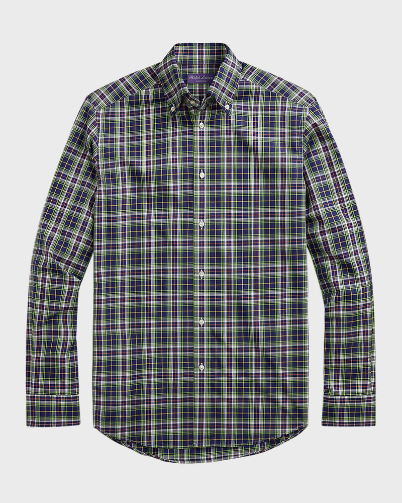 Men's Cameron Plaid Poplin Sport Shirt 1