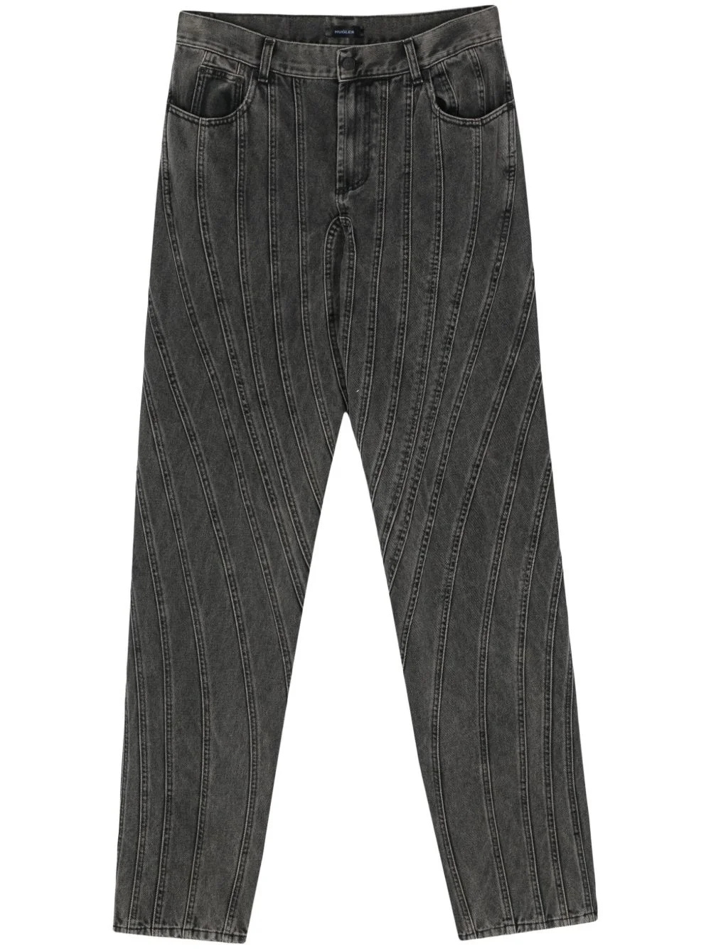 panelled jeans - 1