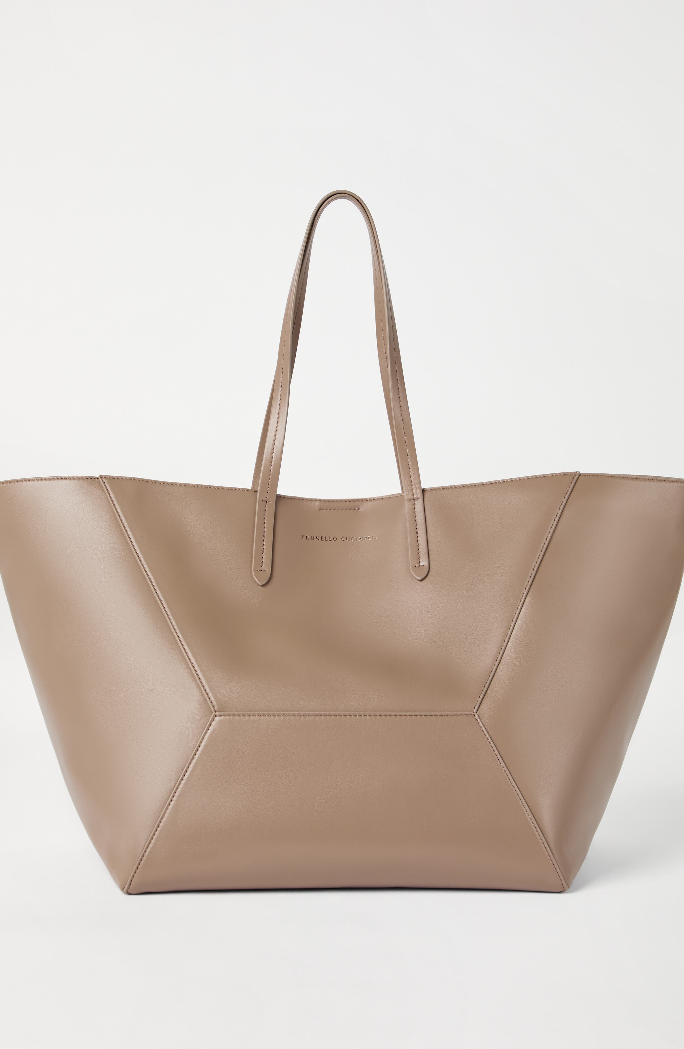 Brunello Cucinelli Large calfskin BC Duo bag in Hazelnut at Nordstrom - 2
