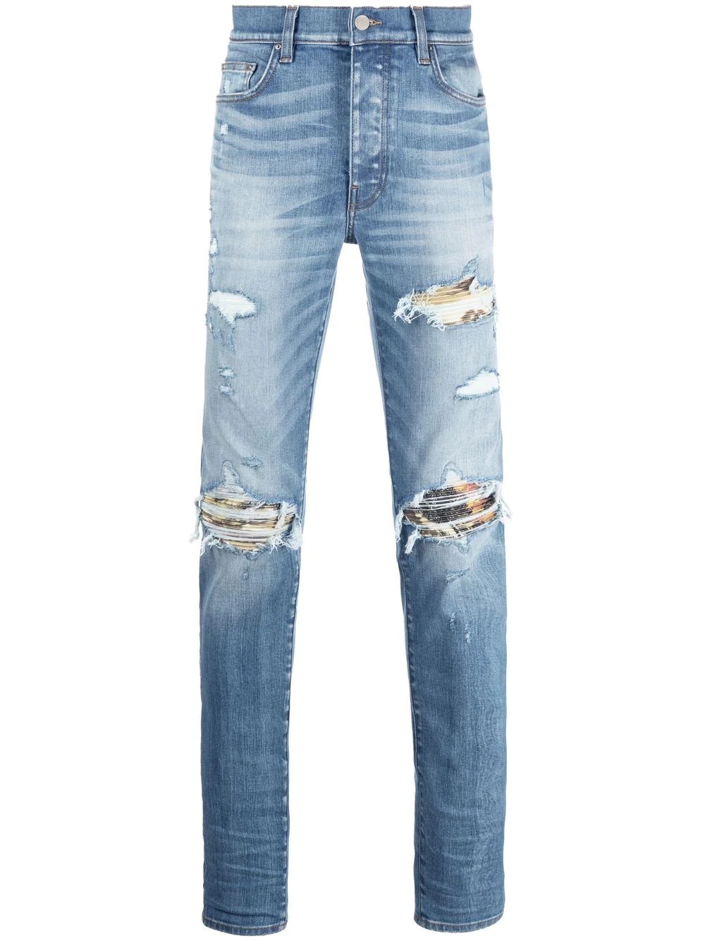 distressed skinny jeans - 1