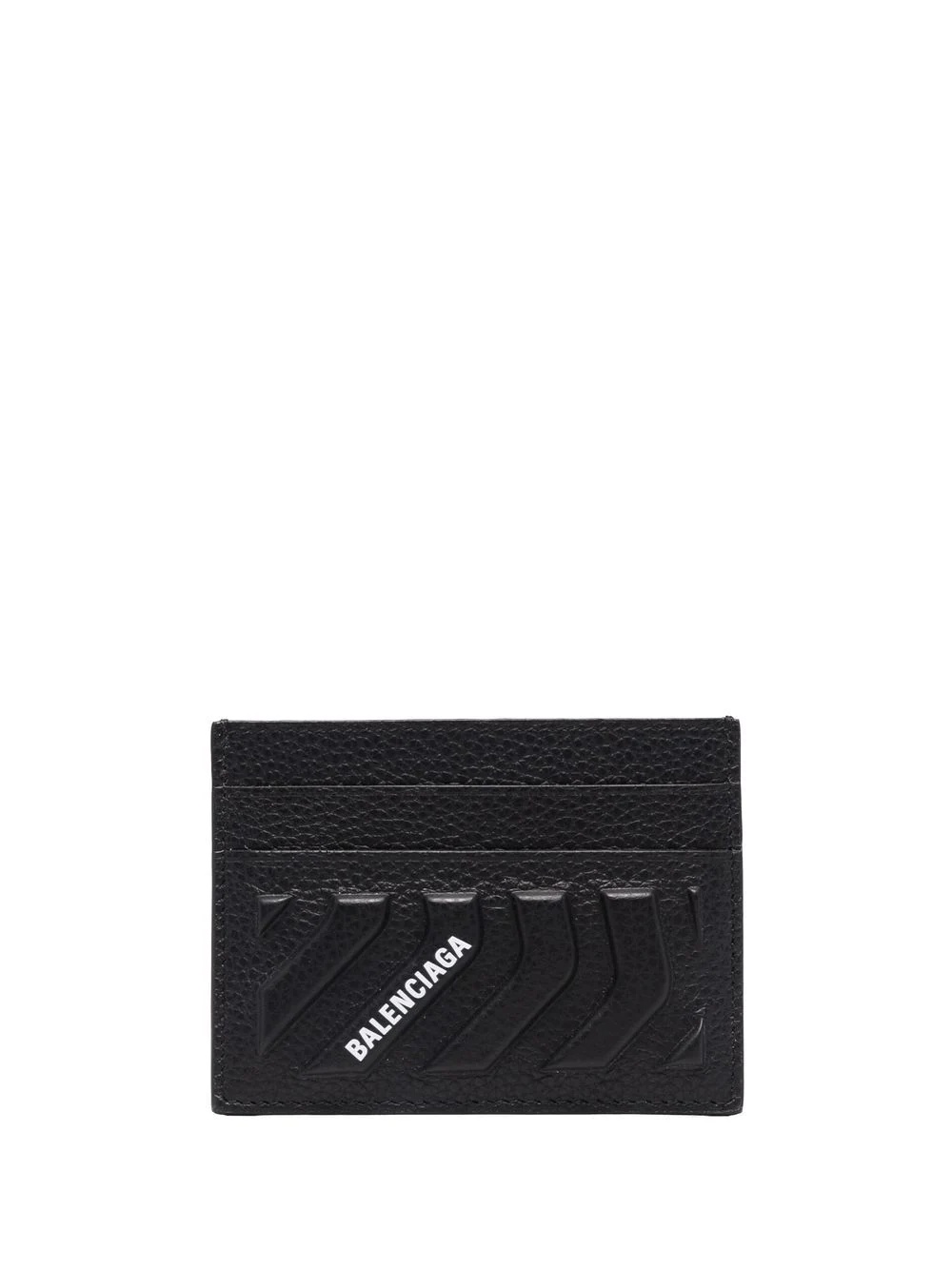 embossed leather cardholder - 1