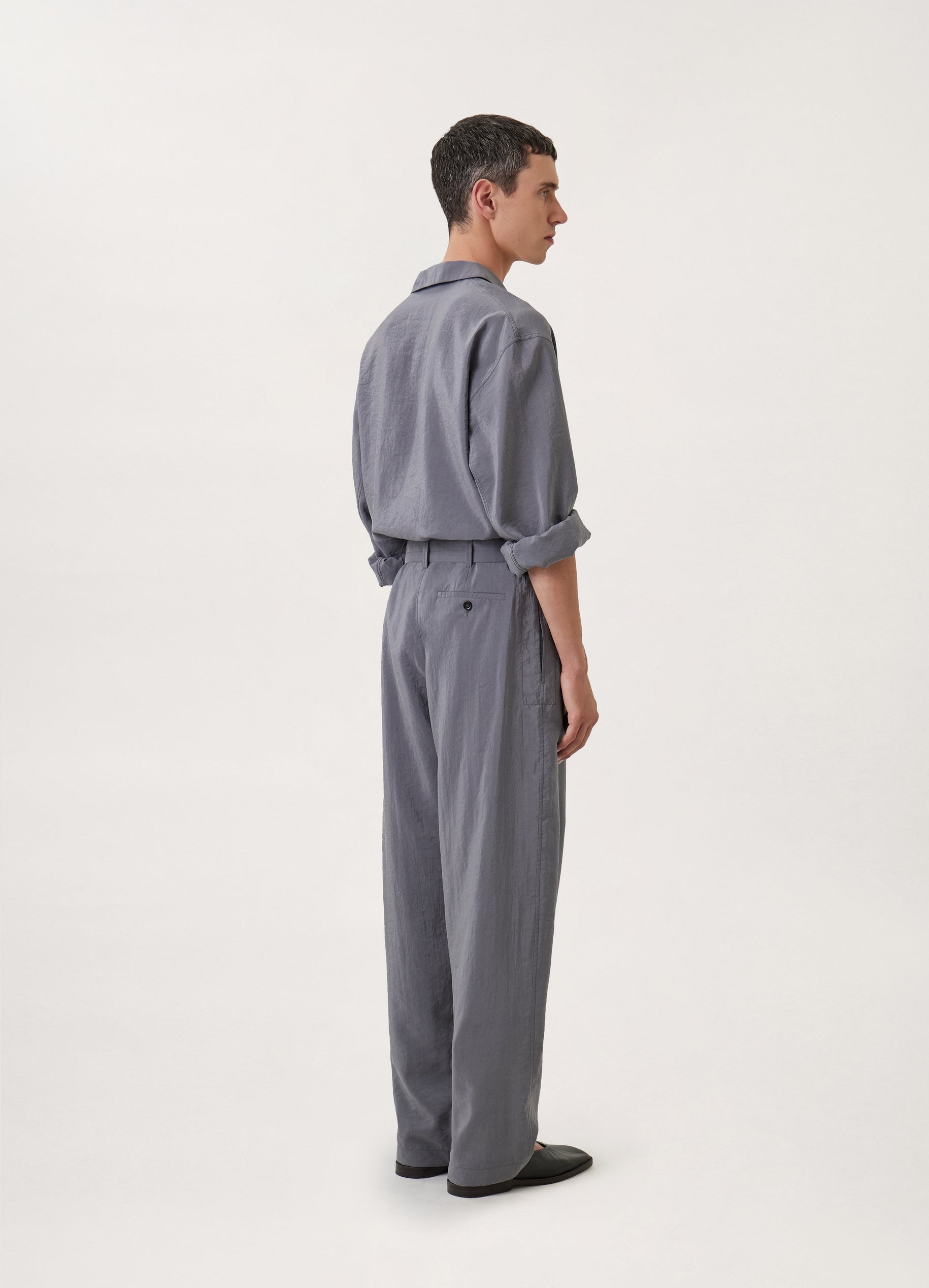 BELTED LOOSE PANTS - 5