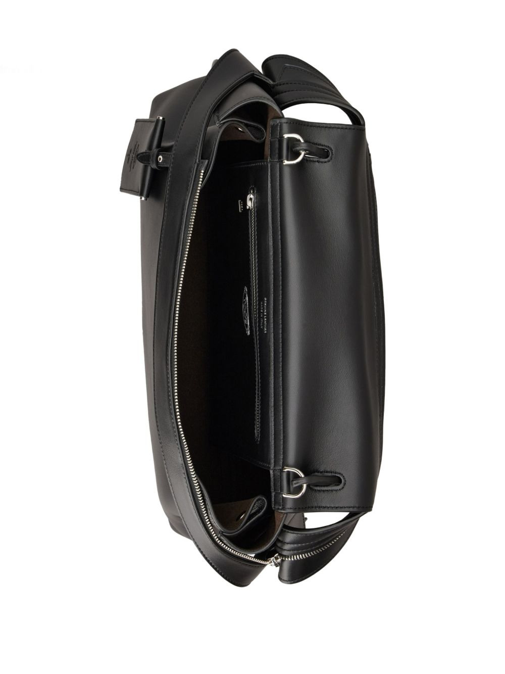 flap-detail leather shoulder bag - 3
