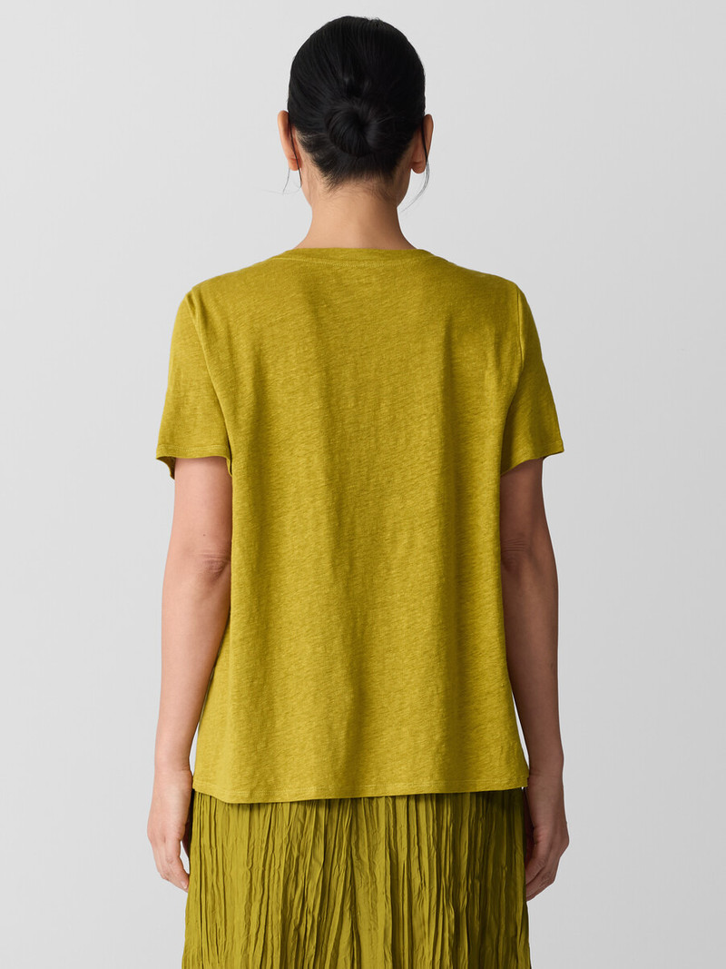 Organic Linen Jersey Crew Neck Tee 4