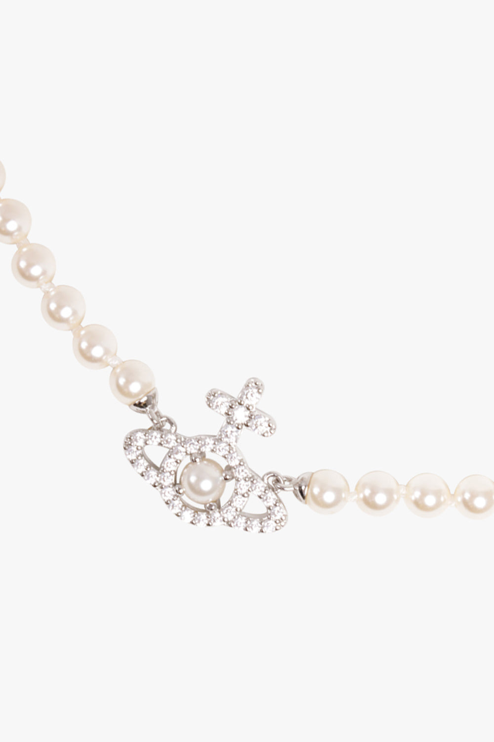 OLYMPIA PEARL NECKLACE | SILVER/CREAM ROSE PEARL - 2