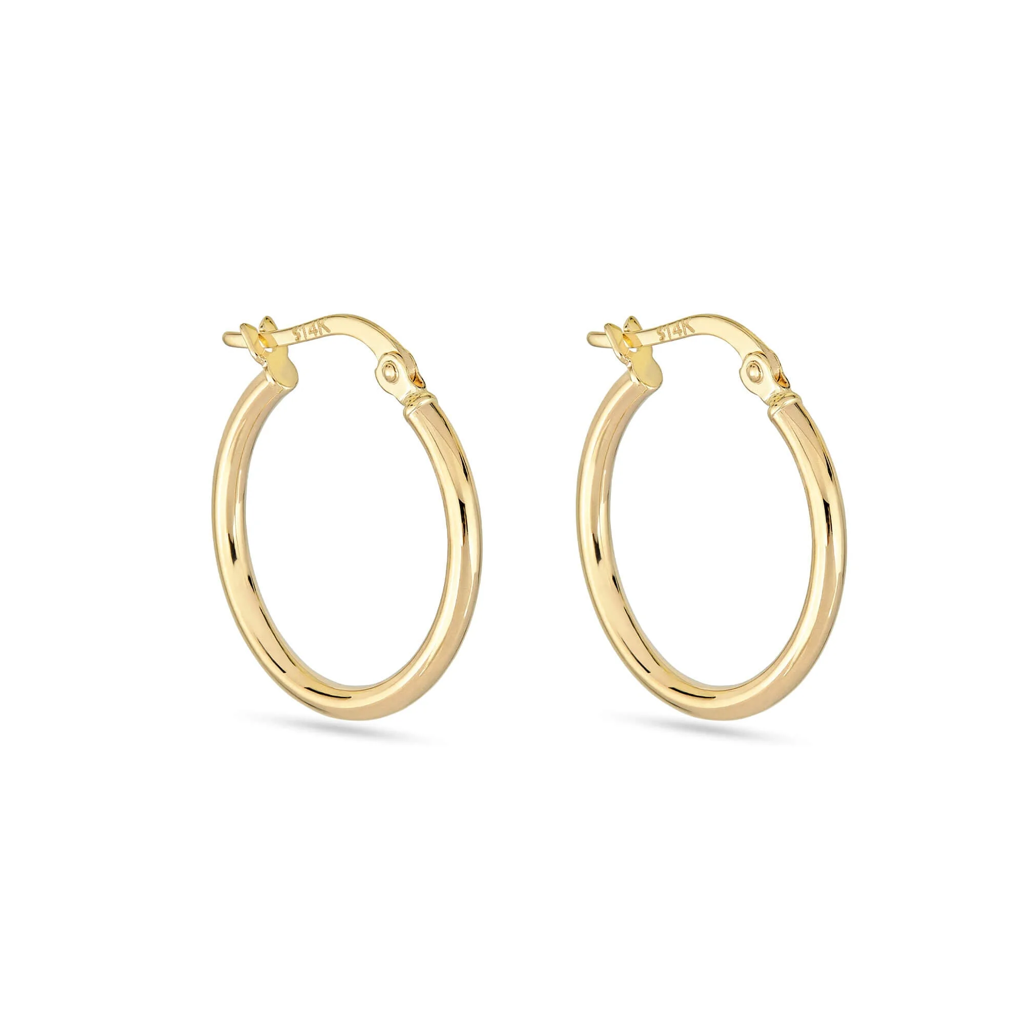 Thin Gold Hoops - 1