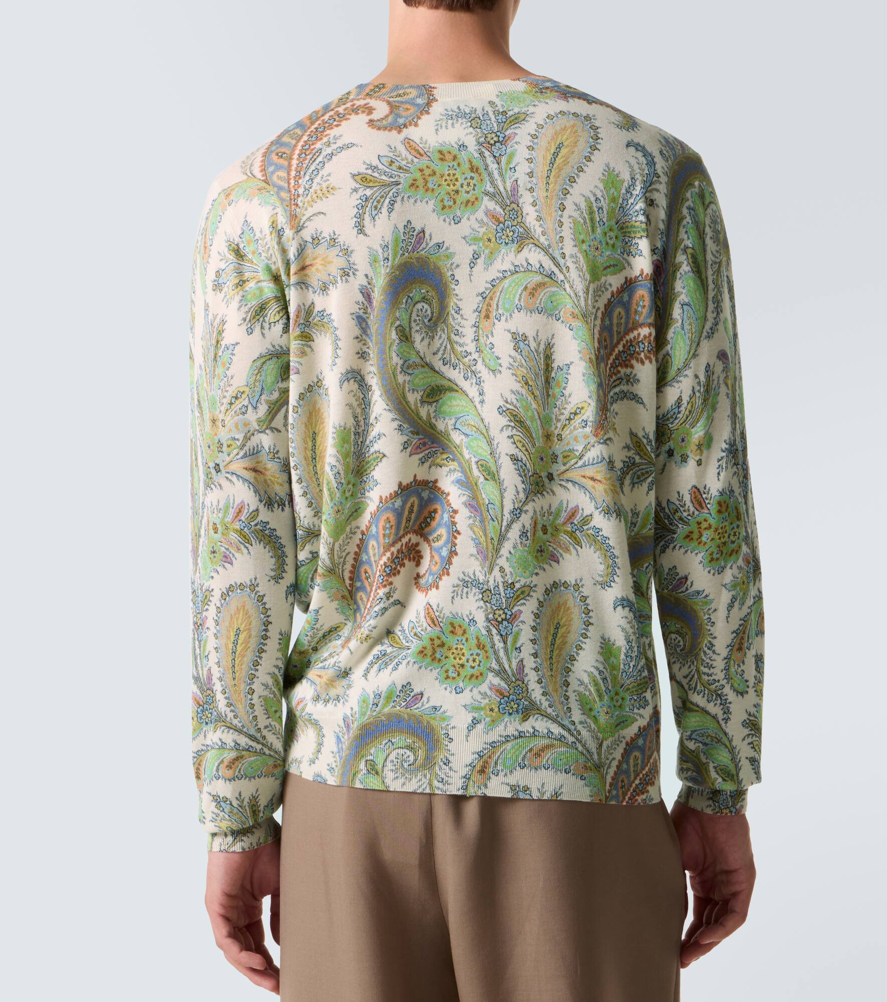 Paisley silk and cashmere sweater - 4